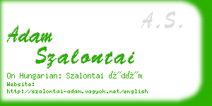 adam szalontai business card